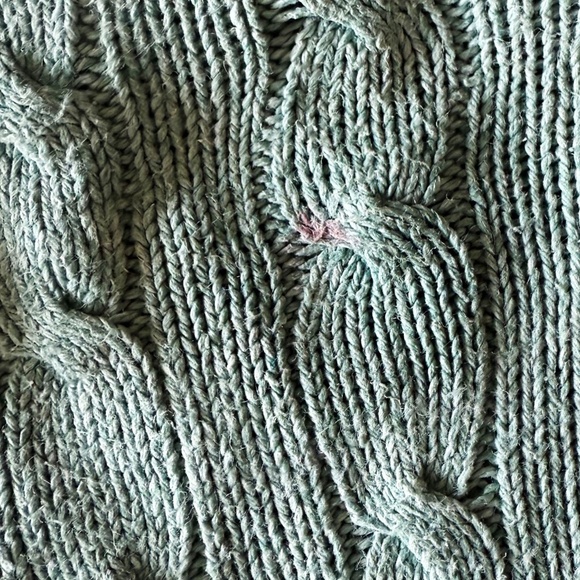 Vintage Polo Ralph Lauren Silk Cable Knit Vest XL Teal Preppy Old Money Classic - Picture 4 of 7